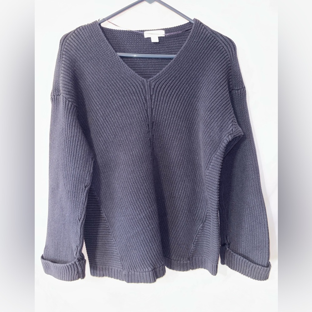 Charter Club Women's V-Neck Gray Sweater